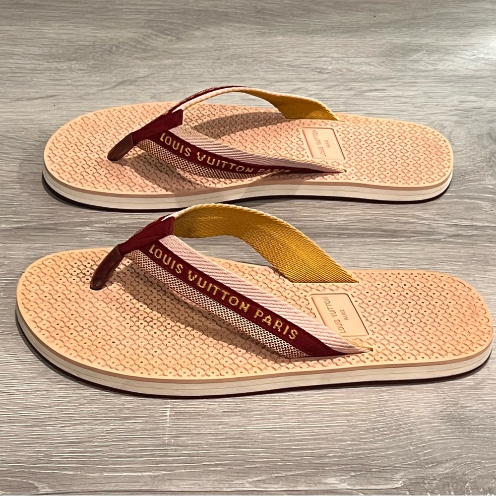 Louis Vuitton Bahia Thong Flip Flop Slippers Size 9 - Picture 4 of 9
